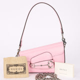 Gucci Mini Horsebit 1955 Asymmetric Shoulder Bag Pink