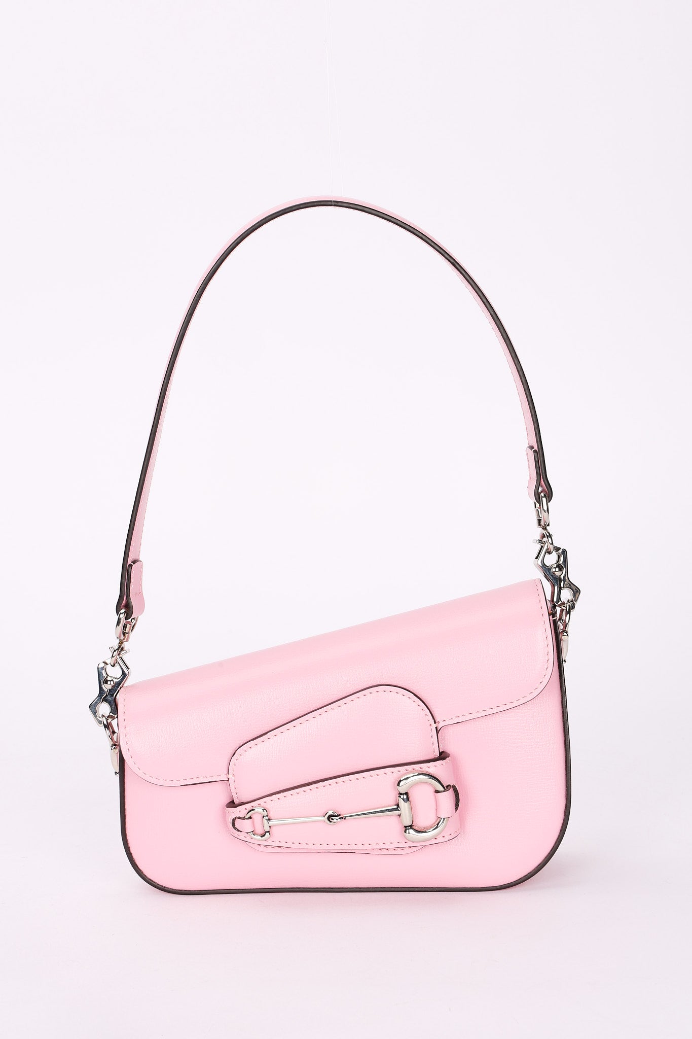 Gucci Mini Horsebit 1955 Asymmetric Shoulder Bag Pink