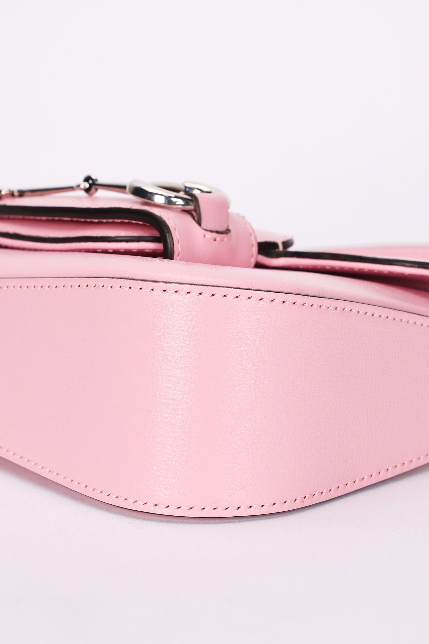 Gucci Mini Horsebit 1955 Asymmetric Shoulder Bag Pink