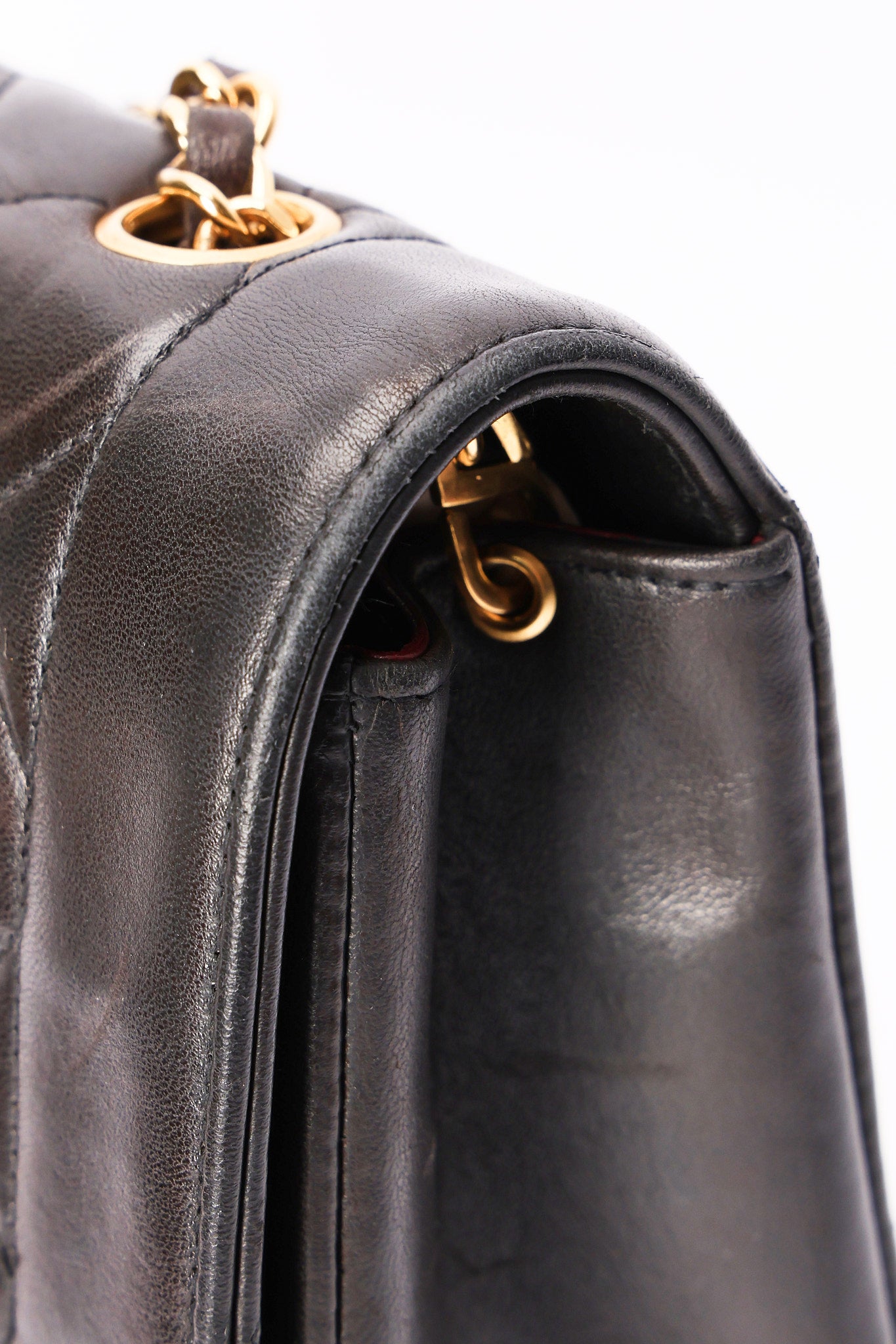 Chanel Medium Diana Flap Black Lambskin 24K GP