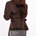 Chanel Medium Diana Flap Black Lambskin 24K GP