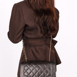 Chanel Medium Diana Flap Black Lambskin 24K GP