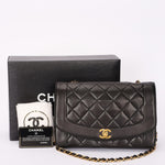 Chanel Medium Diana Flap Black Lambskin 24K GP