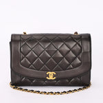 Chanel Medium Diana Flap Black Lambskin 24K GP