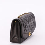 Chanel Medium Diana Flap Black Lambskin 24K GP