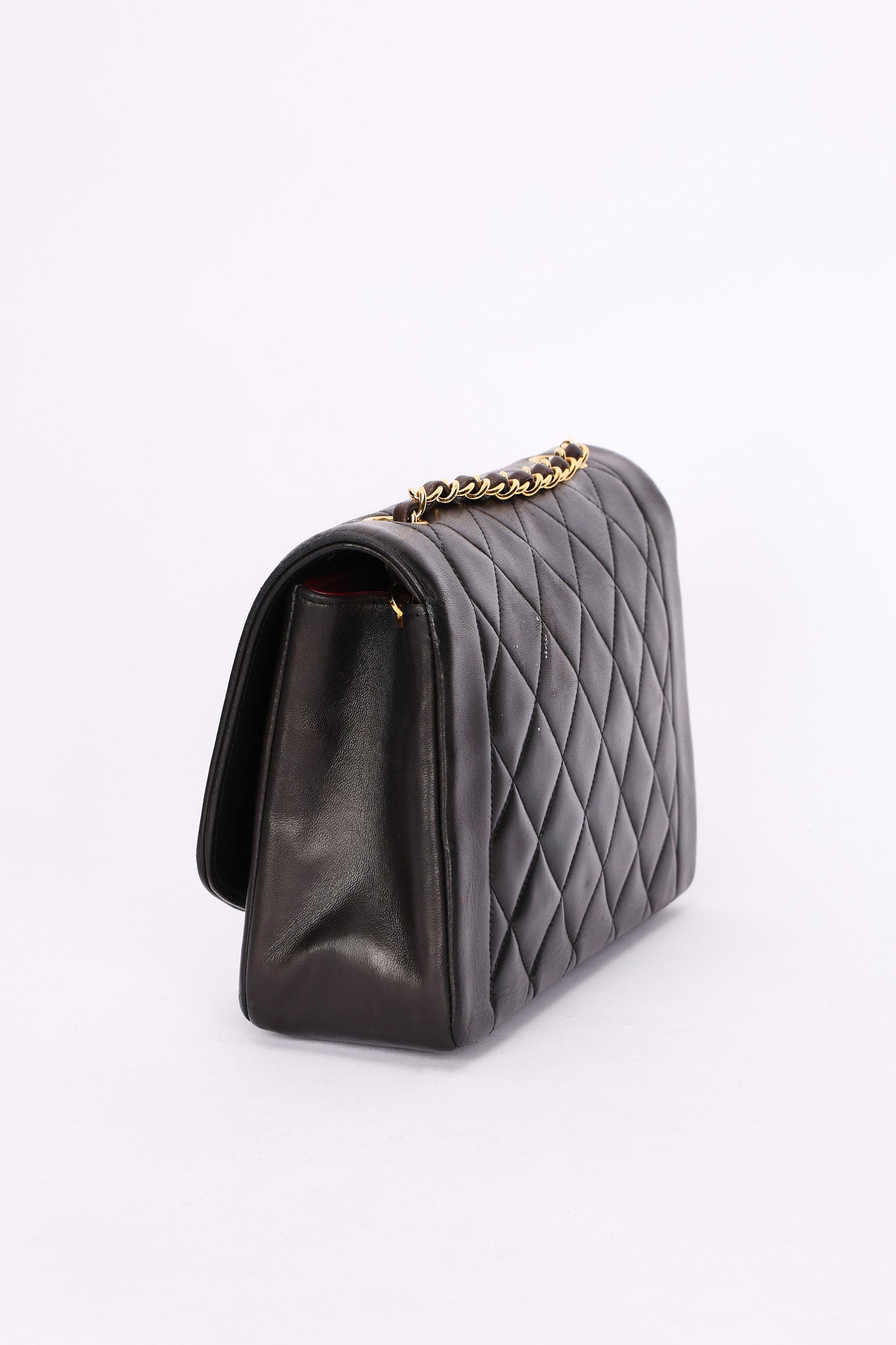 Chanel Medium Diana Flap Black Lambskin 24K GP