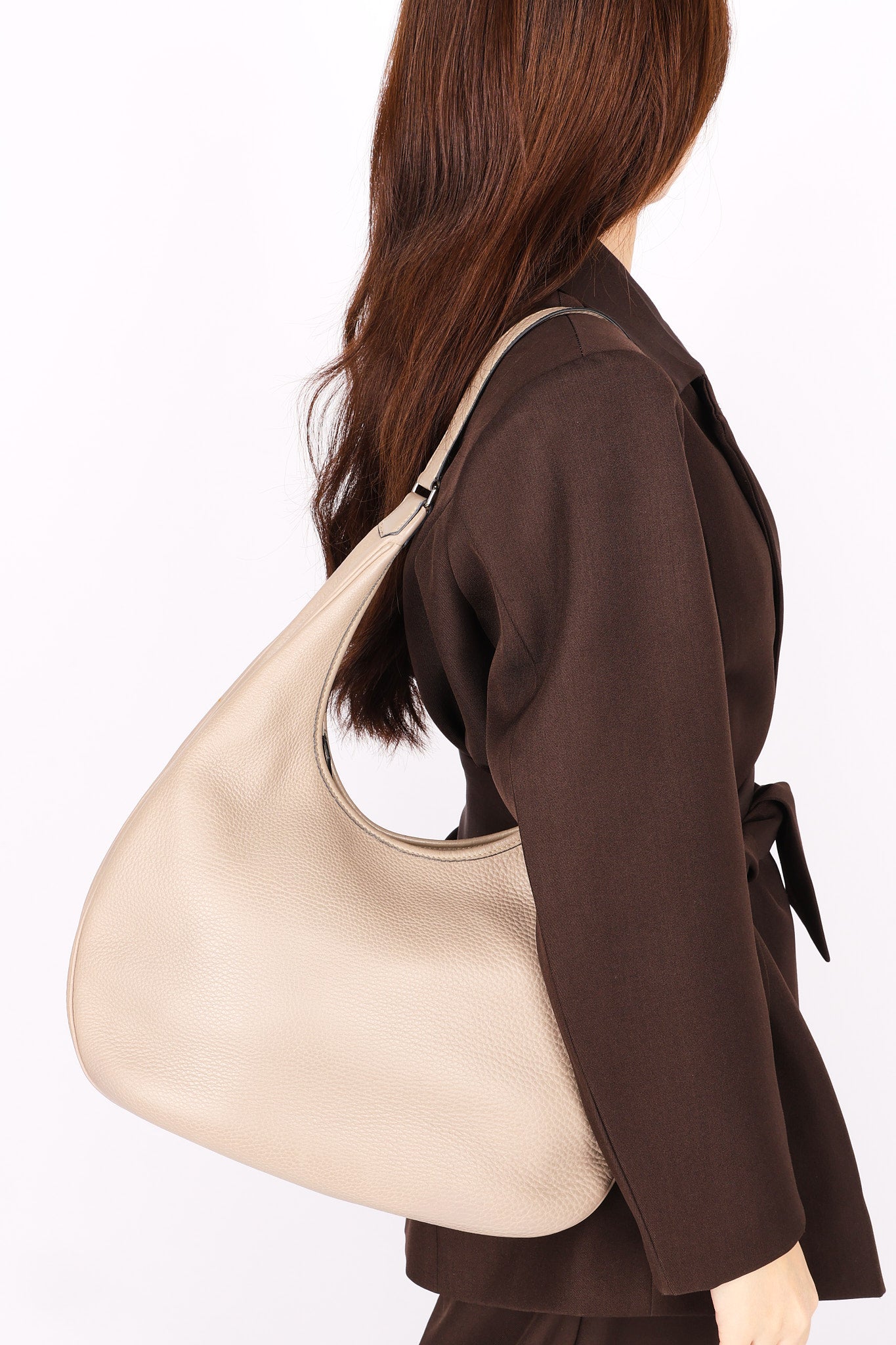 Hermès Gao Gris Tourtelle Clemence PHW