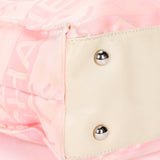 Chanel Ginza Pearl Tote Pink Canvas SHW