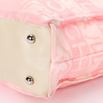 Chanel Ginza Pearl Tote Pink Canvas SHW