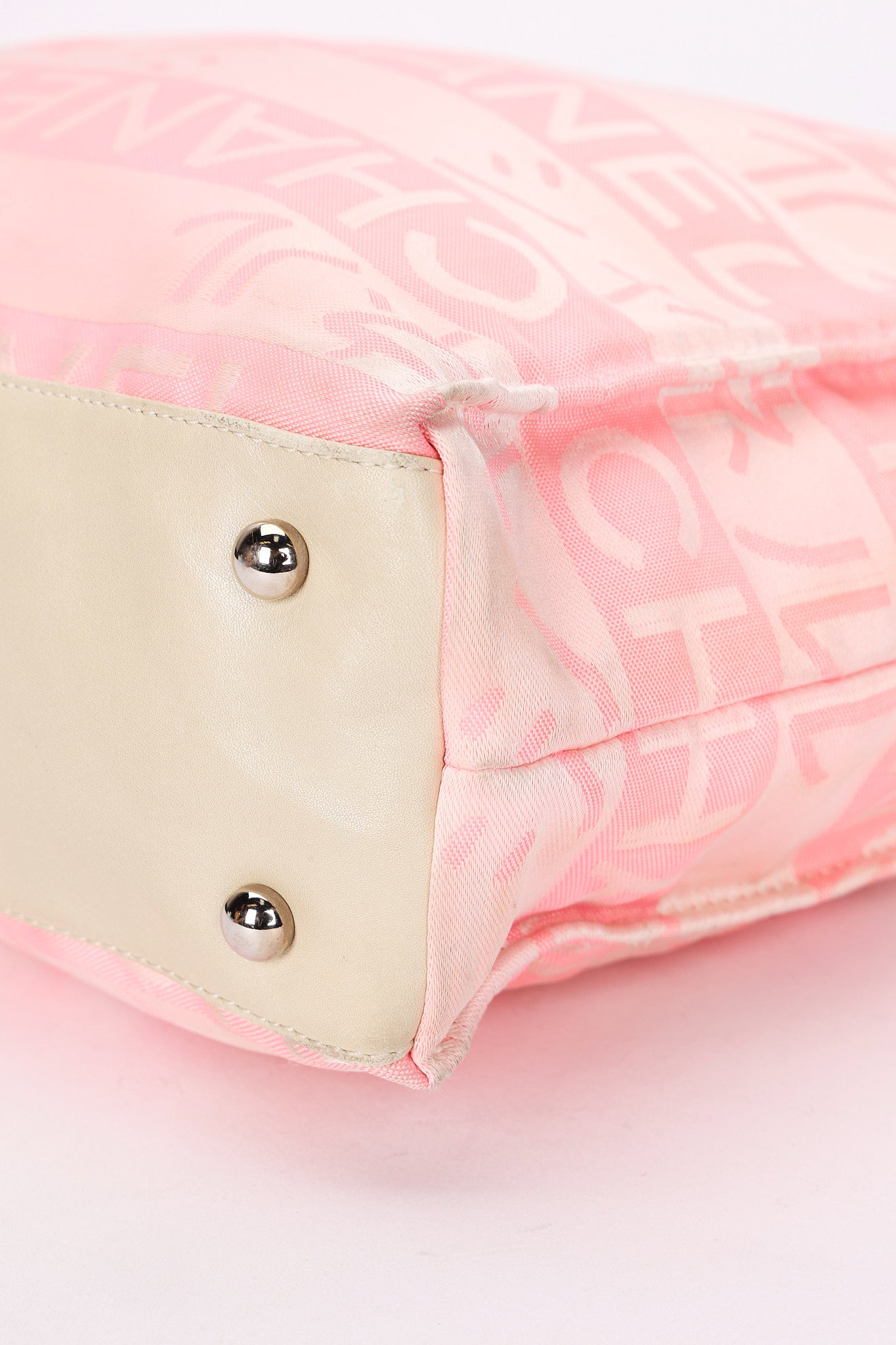 Chanel Ginza Pearl Tote Pink Canvas SHW