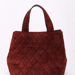 Chanel Trapezoid Tote Bordeaux Suede RHW