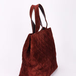 Chanel Trapezoid Tote Bordeaux Suede RHW