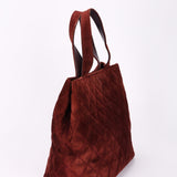 Chanel Trapezoid Tote Bordeaux Suede RHW