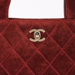 Chanel Trapezoid Tote Bordeaux Suede RHW
