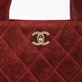 Chanel Trapezoid Tote Bordeaux Suede RHW