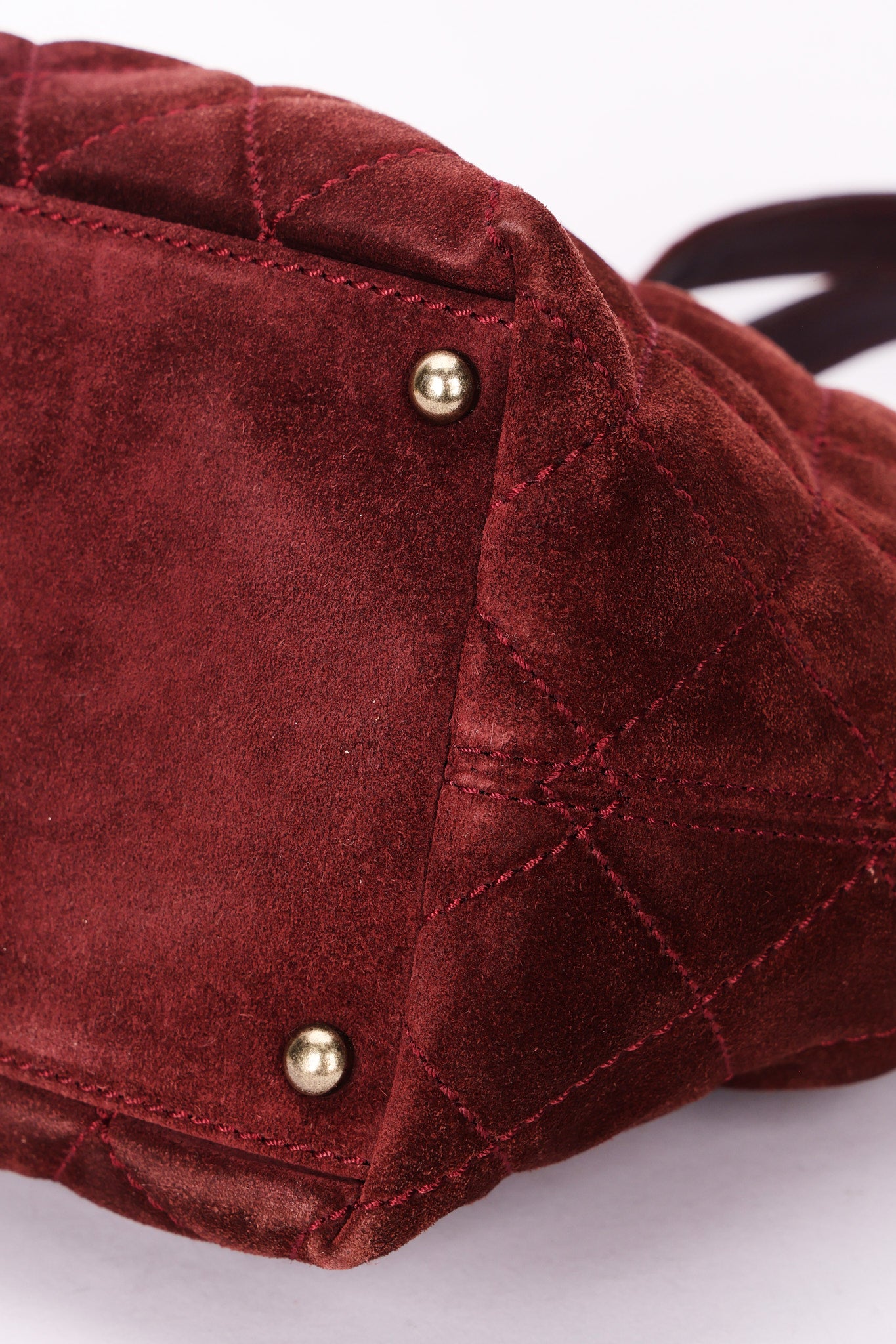 Chanel Trapezoid Tote Bordeaux Suede RHW