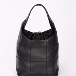 Chanel Square Stitch Bucket Bag Black Lambskin DSHW