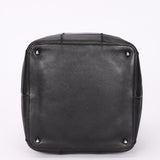 Chanel Square Stitch Bucket Bag Black Lambskin DSHW