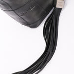 Chanel Square Stitch Bucket Bag Black Lambskin DSHW