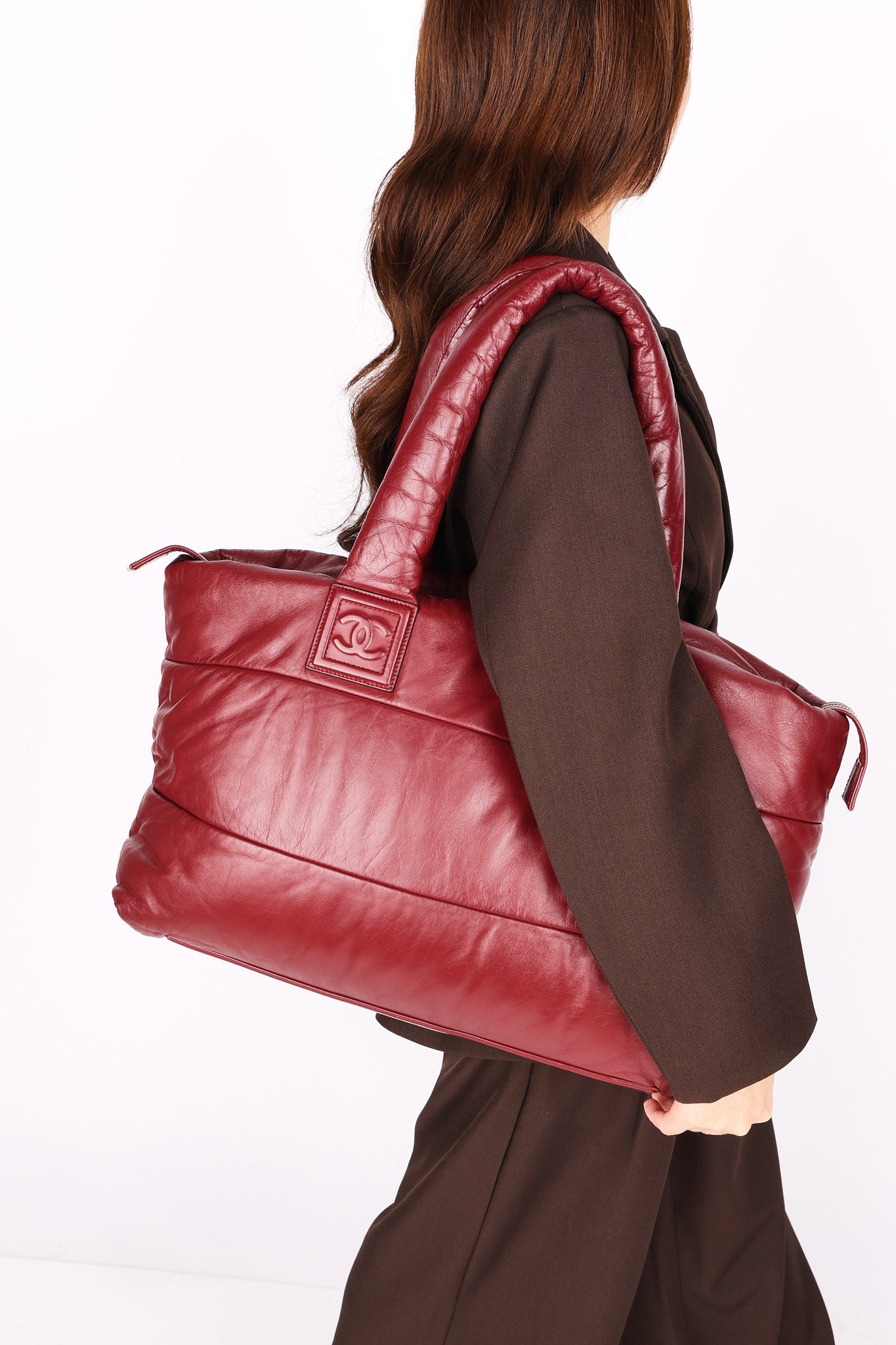 Chanel Coco Cocoon Tote Soft Bordeaux Lambskin SHW
