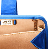 Loewe Tassel Box Clutch with Chain Cobalt Blue Satin