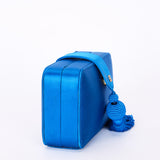 Loewe Tassel Box Clutch with Chain Cobalt Blue Satin
