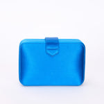 Loewe Tassel Box Clutch with Chain Cobalt Blue Satin