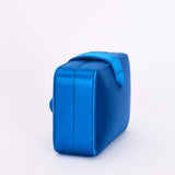 Loewe Tassel Box Clutch with Chain Cobalt Blue Satin