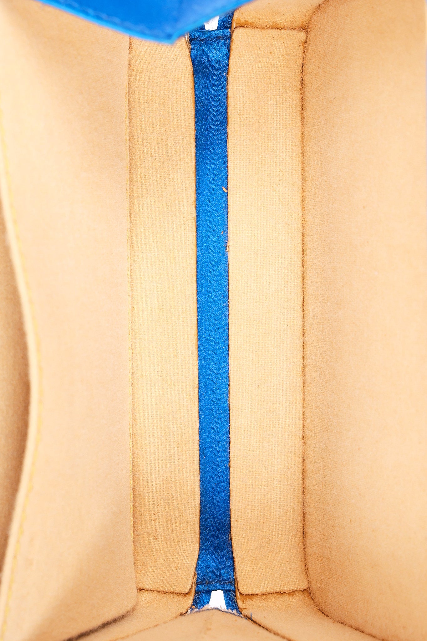 Loewe Tassel Box Clutch with Chain Cobalt Blue Satin