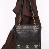 Chanel Triple CC Shoulder Bag Black Lambskin 24K GP