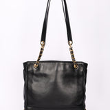 Chanel Triple CC Shoulder Bag Black Lambskin 24K GP