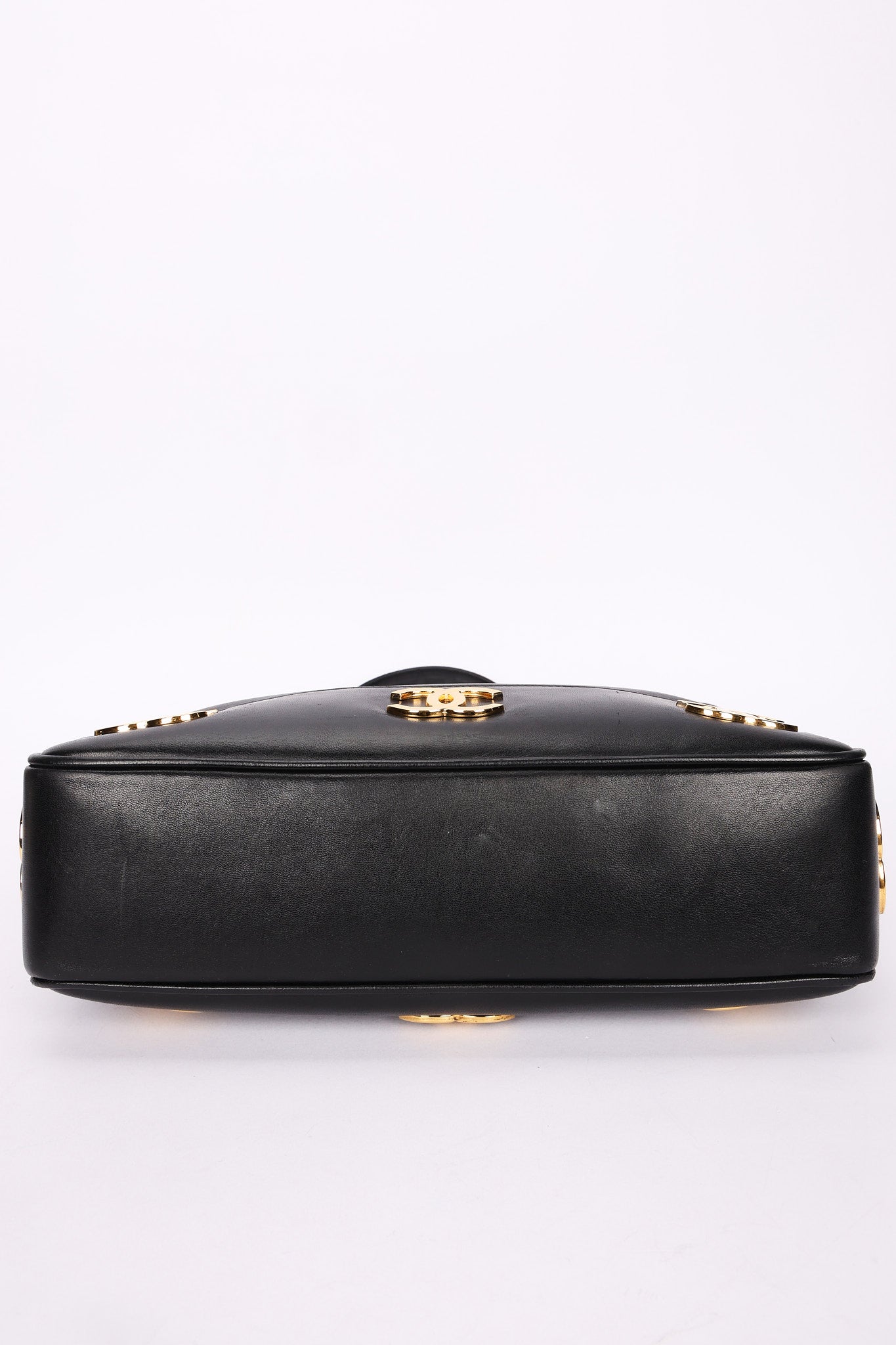Chanel Triple CC Shoulder Bag Black Lambskin 24K GP