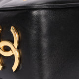 Chanel Triple CC Shoulder Bag Black Lambskin 24K GP