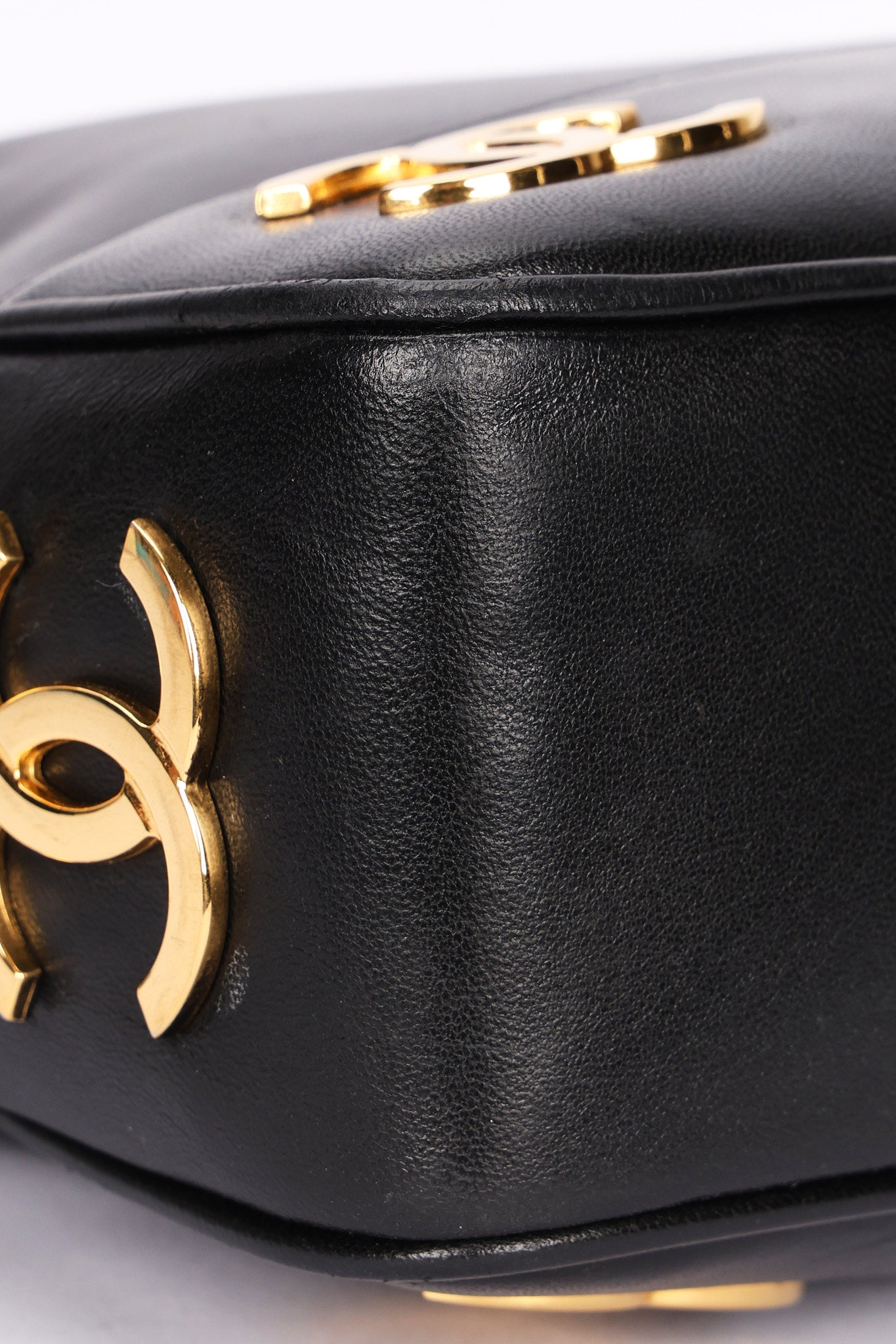Chanel Triple CC Shoulder Bag Black Lambskin 24K GP