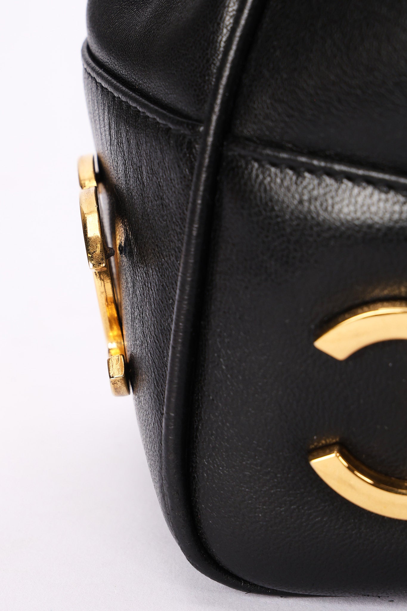 Chanel Triple CC Shoulder Bag Black Lambskin 24K GP
