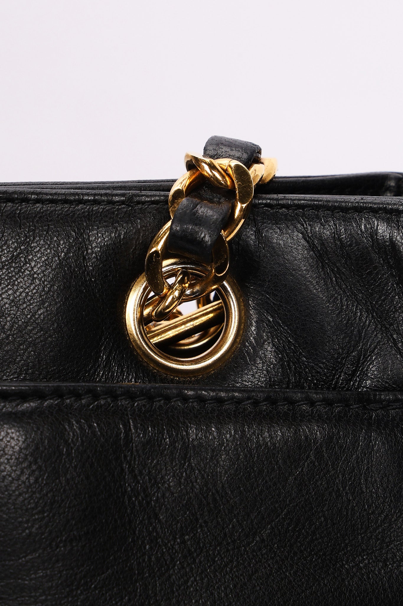 Chanel Triple CC Shoulder Bag Black Lambskin 24K GP