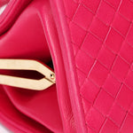 Bottega Veneta Intrecciato Kisslock Top Handle Bag Pink