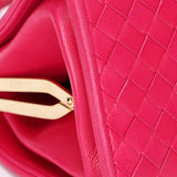 Bottega Veneta Intrecciato Kisslock Top Handle Bag Pink