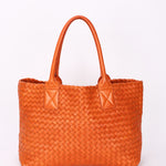 Bottega Veneta Small Intrecciato Cabat Tote Orange