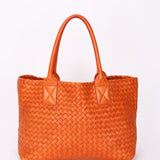 Bottega Veneta Small Intrecciato Cabat Tote Orange