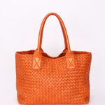 Bottega Veneta Small Intrecciato Cabat Tote Orange