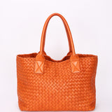 Bottega Veneta Small Intrecciato Cabat Tote Orange