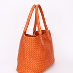Bottega Veneta Small Intrecciato Cabat Tote Orange