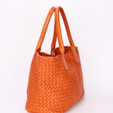 Bottega Veneta Small Intrecciato Cabat Tote Orange