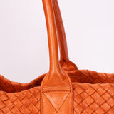 Bottega Veneta Small Intrecciato Cabat Tote Orange
