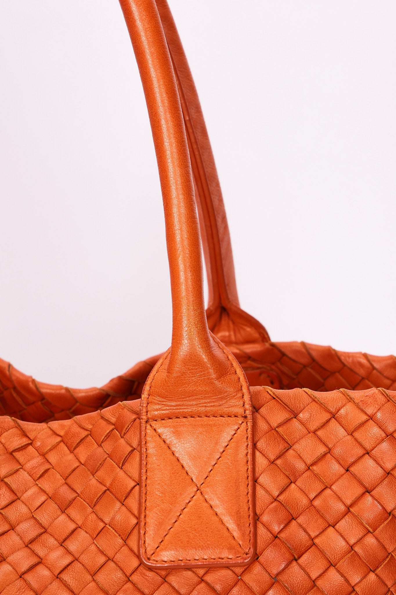 Bottega Veneta Small Intrecciato Cabat Tote Orange