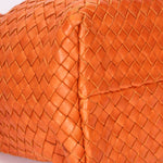 Bottega Veneta Small Intrecciato Cabat Tote Orange