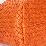 Bottega Veneta Small Intrecciato Cabat Tote Orange