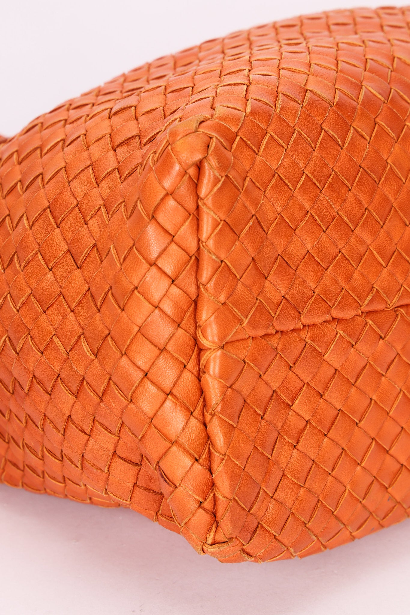Bottega Veneta Small Intrecciato Cabat Tote Orange