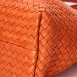 Bottega Veneta Small Intrecciato Cabat Tote Orange